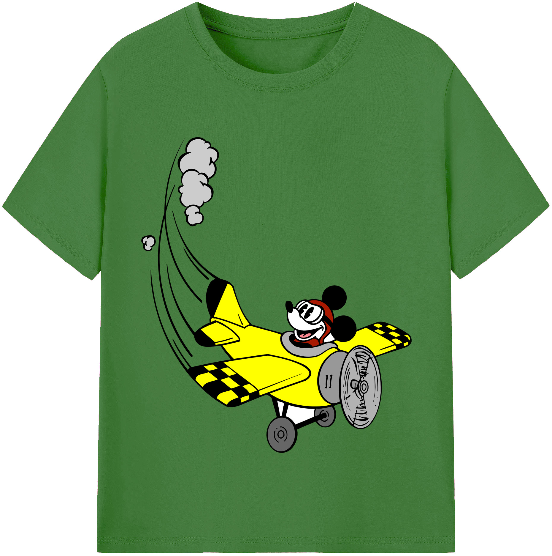 （画像用） ミッキーマウス Mickey Mouse レディースカジュアルプリントTシャツ（綿100％）